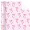 Pink Bow Wrapping Paper Roll - Mini Roll - 17 Inch x 16.5 Feet - Pink Ribbon Bow Design Perfect for Valentine's Day, Girls Birthday, Bachelorette Party, Baby Shower